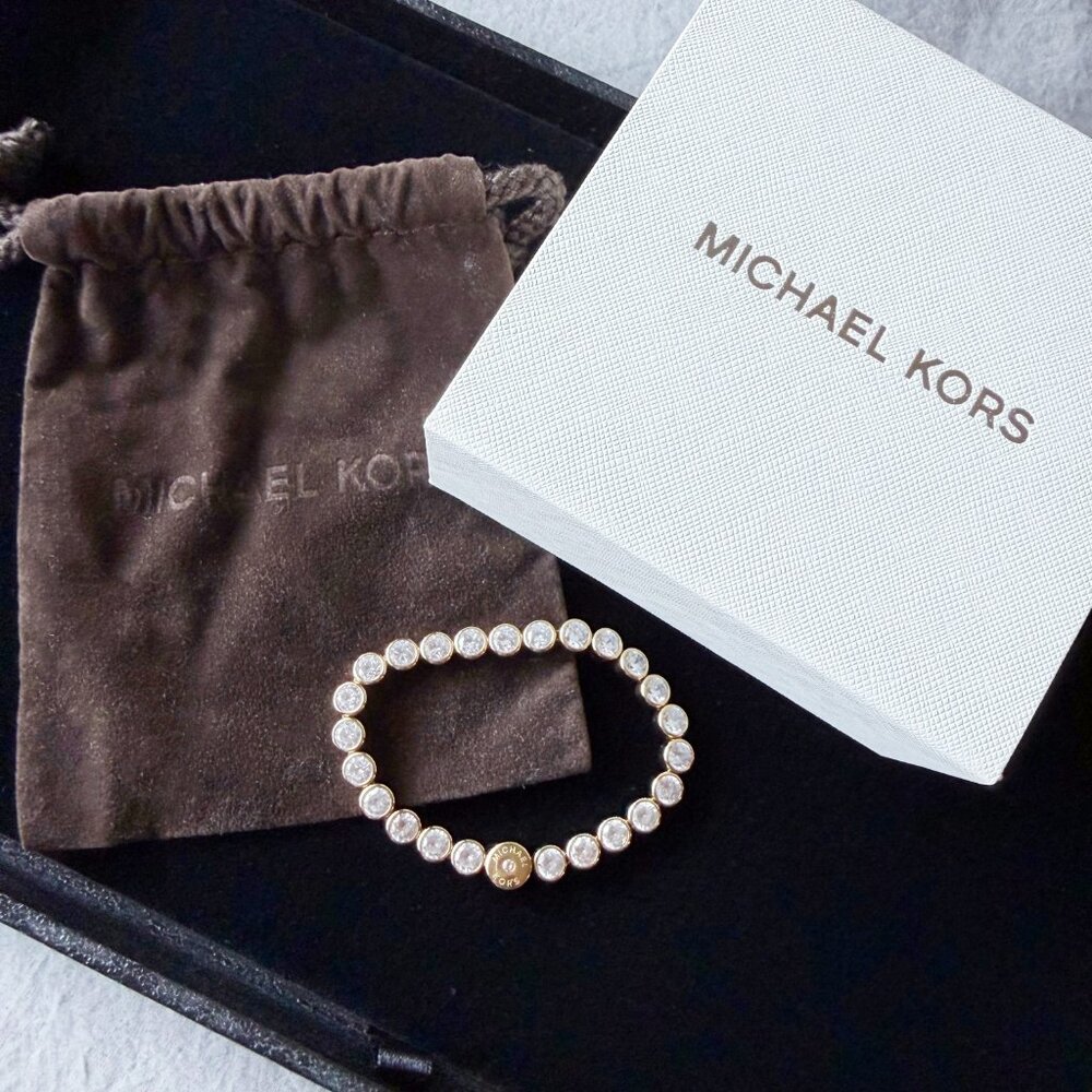 Michael Kors Gold Park Ave Tennis Crystal Bracelet